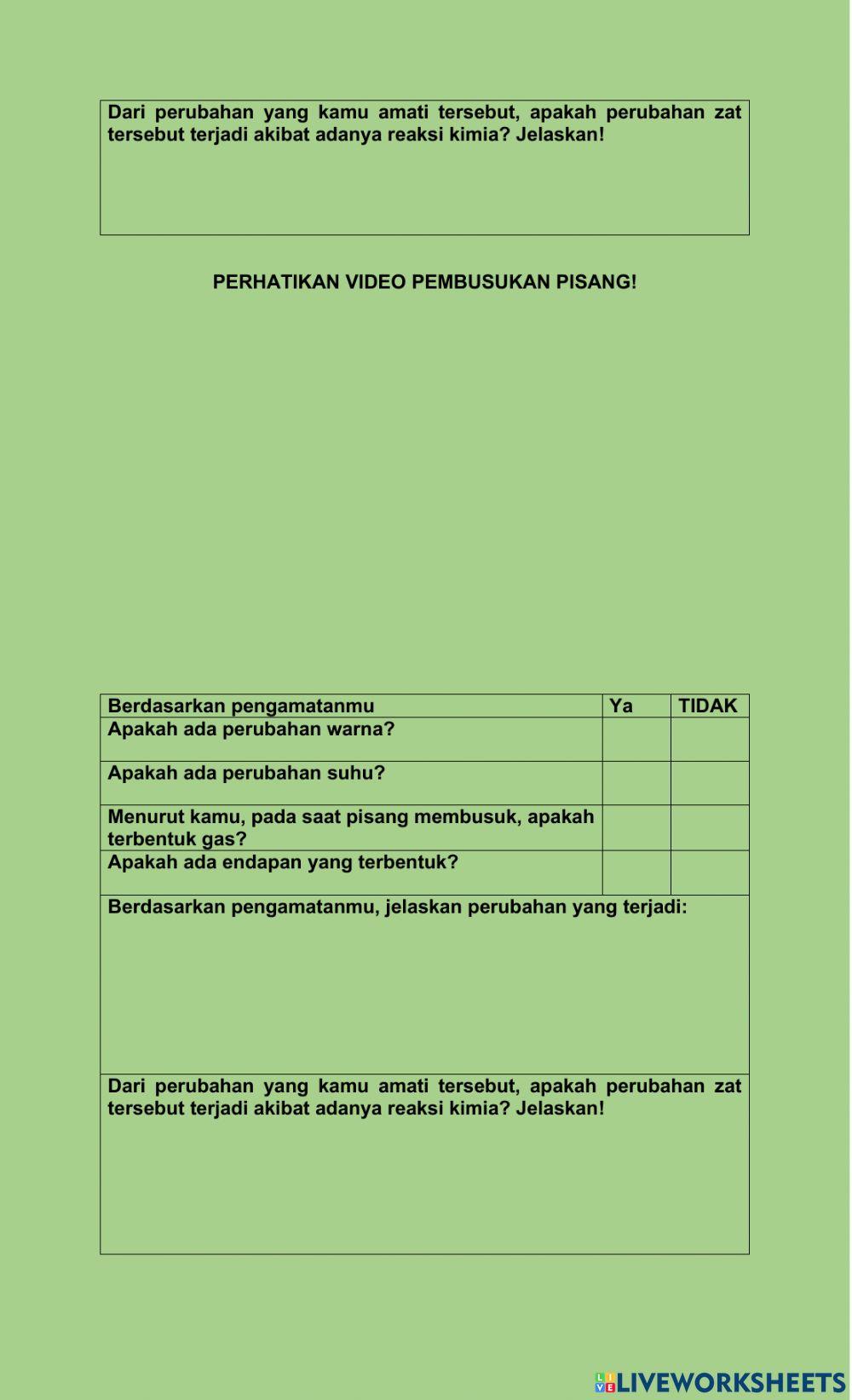 LKPD Ciri-ciri reaksi kimia