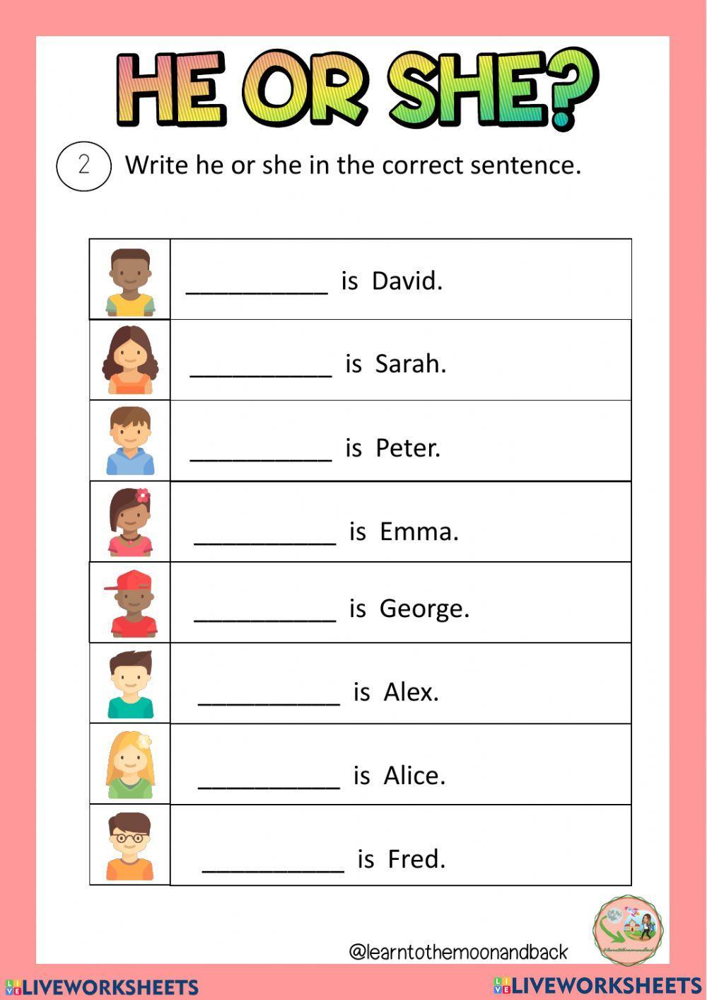 HE OR SHE- LISTEN AND CHOOSE