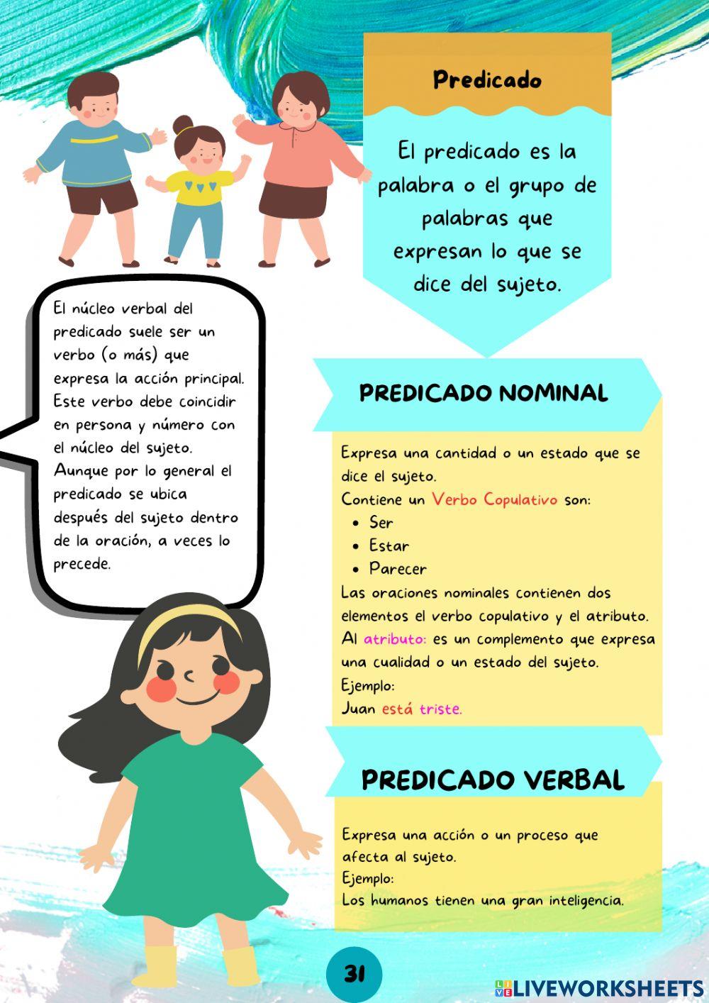 La oración | Free Interactive Worksheets | 1870074, image size:1000x1414