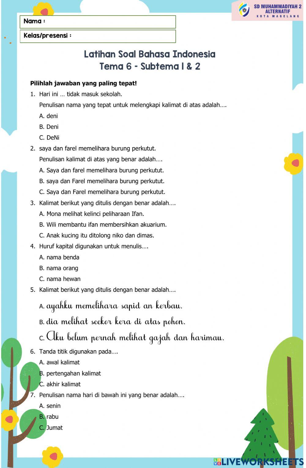 Bahasa Indonesia Bahasa Indonesia