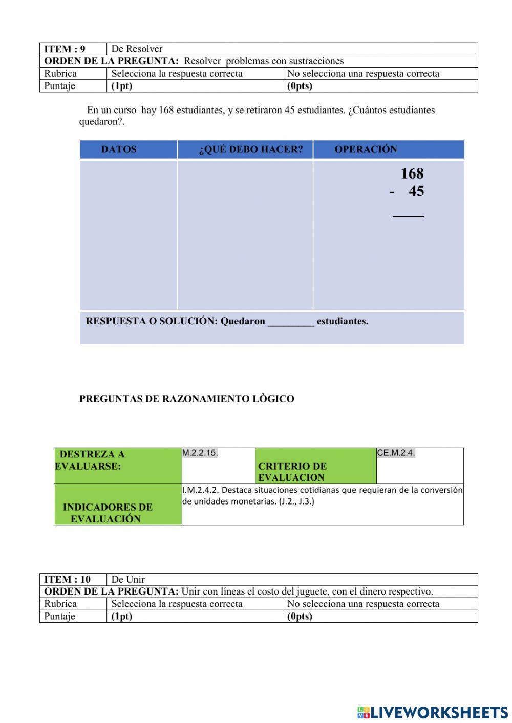 Evaluación segundo quimestre