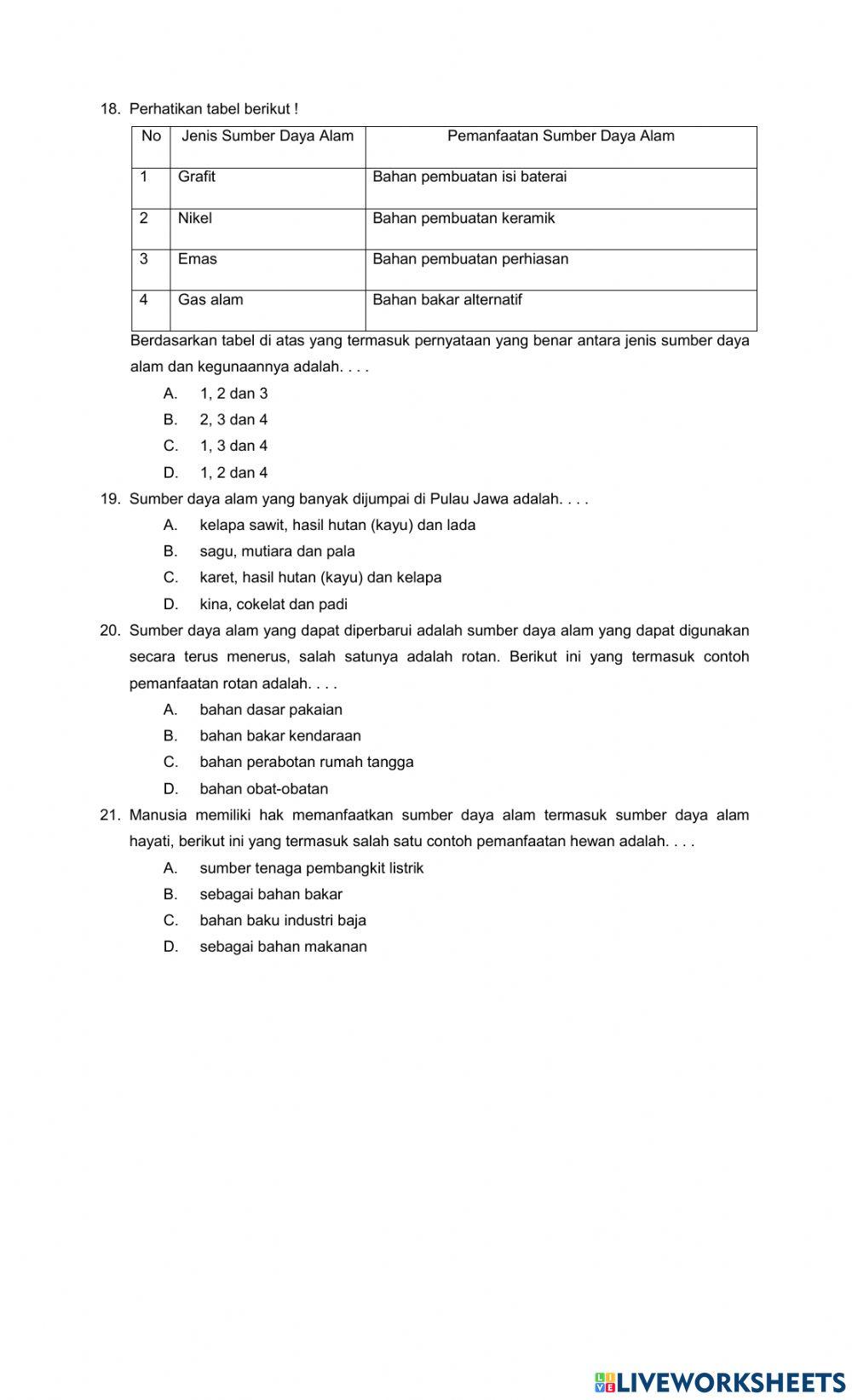 Penilian harian tema 6