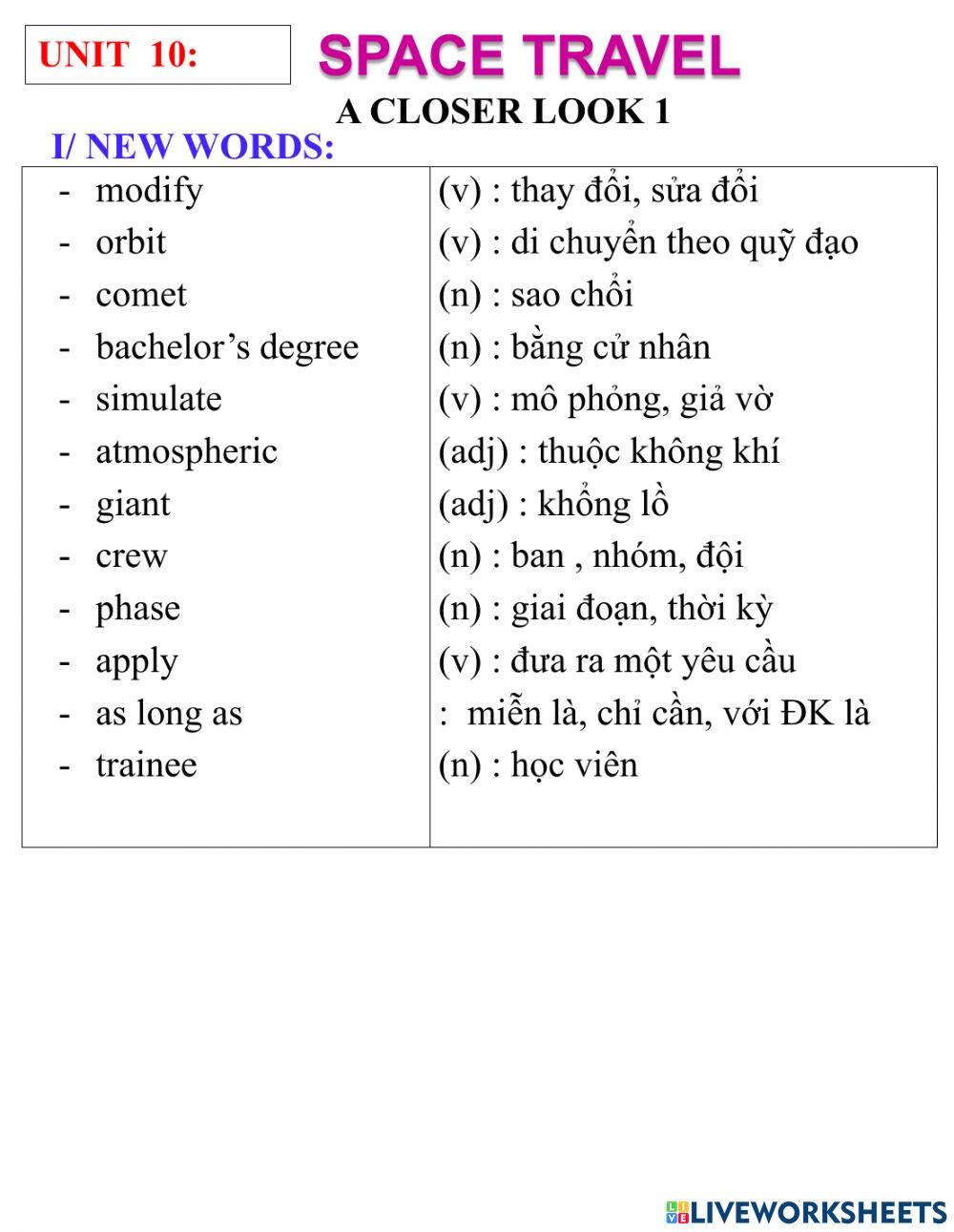 English 9- uit 10- a closer look 1