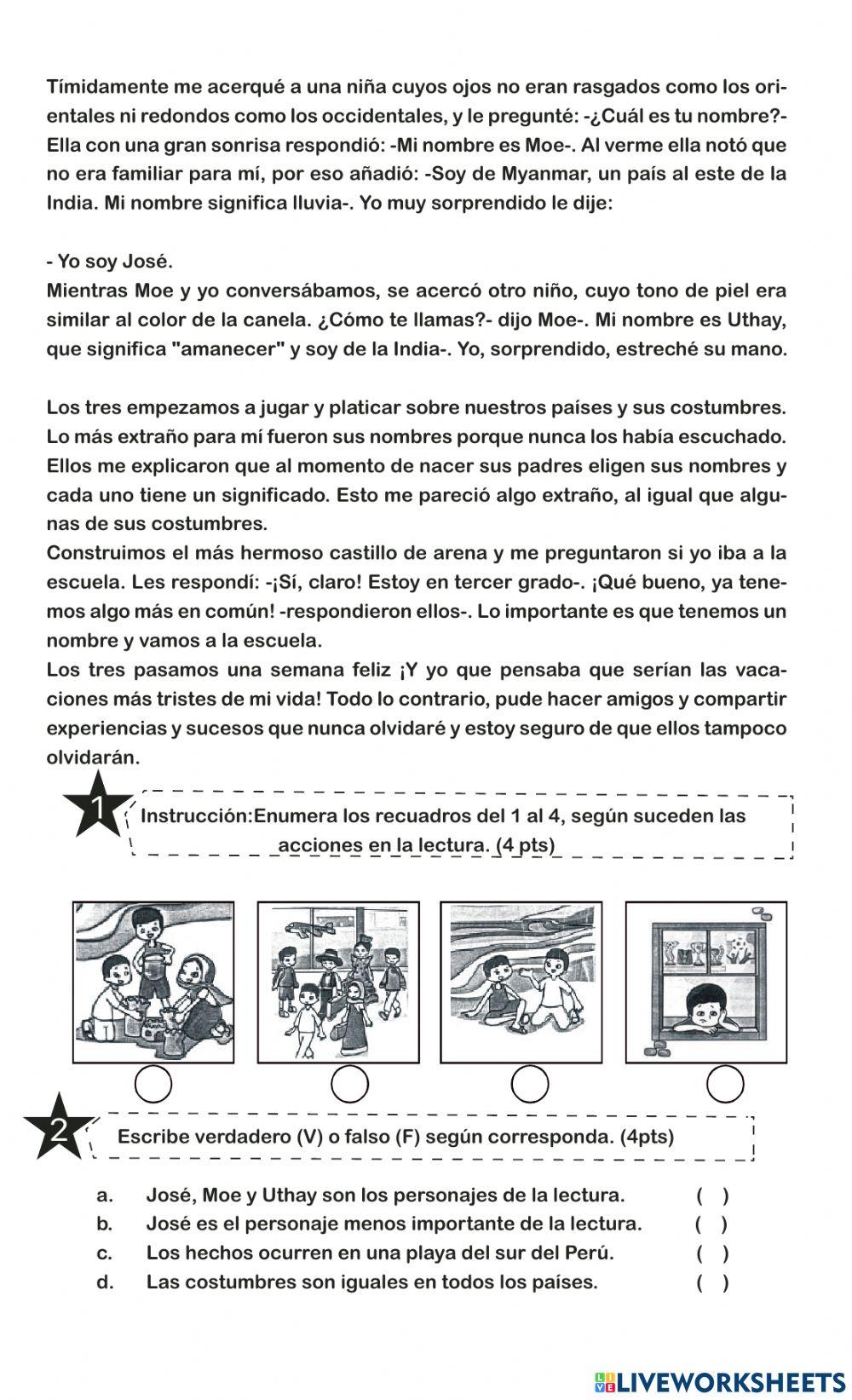 Lectura de comprensión