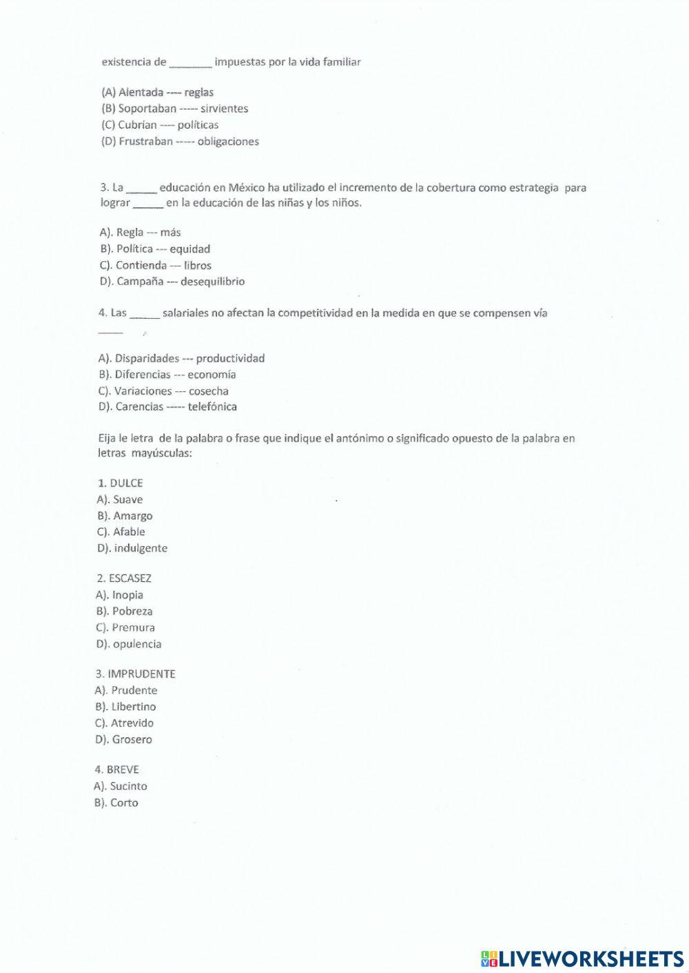 Ejercicios razonamiento