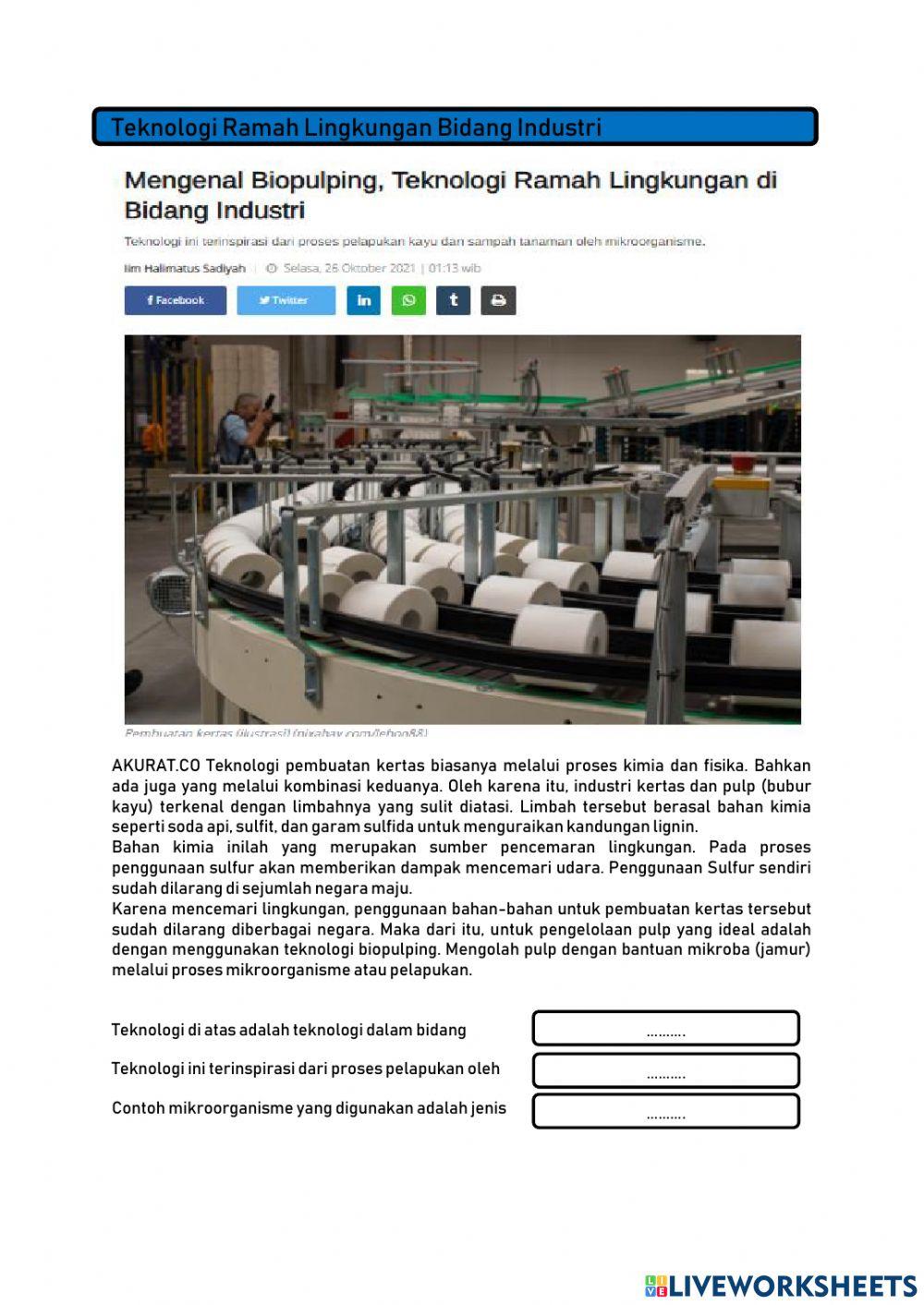 Lkpd teknologi ramah lingkungan