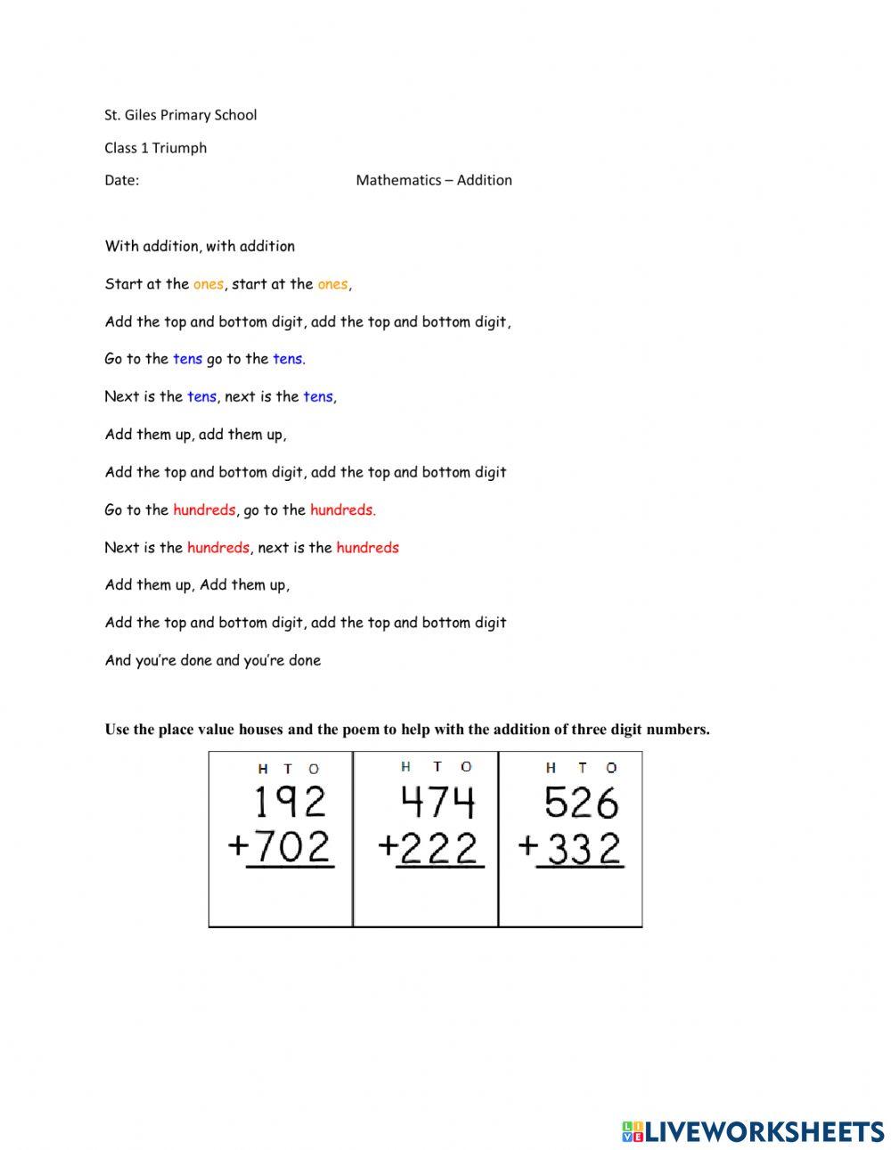 mathematics-3-digit-addition-online-exercise-for-live-worksheets