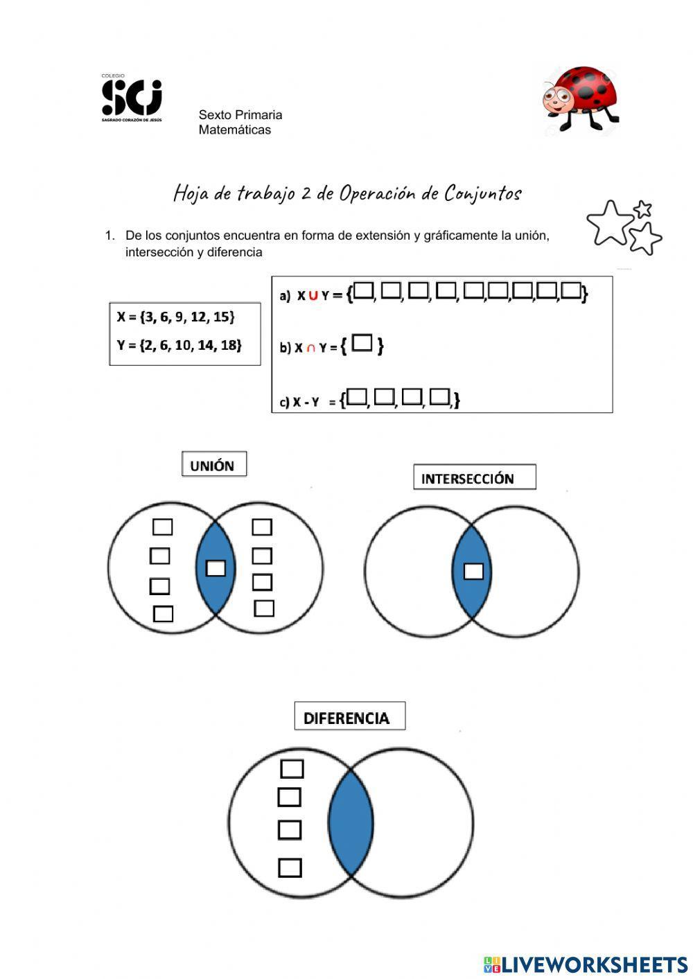 Operacion de conjuntos
