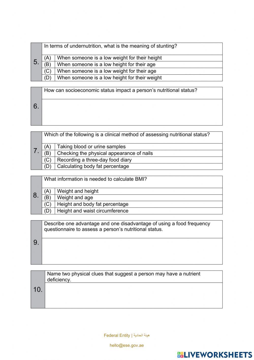 Skills Check Unit 6 Grade 12 Advanced