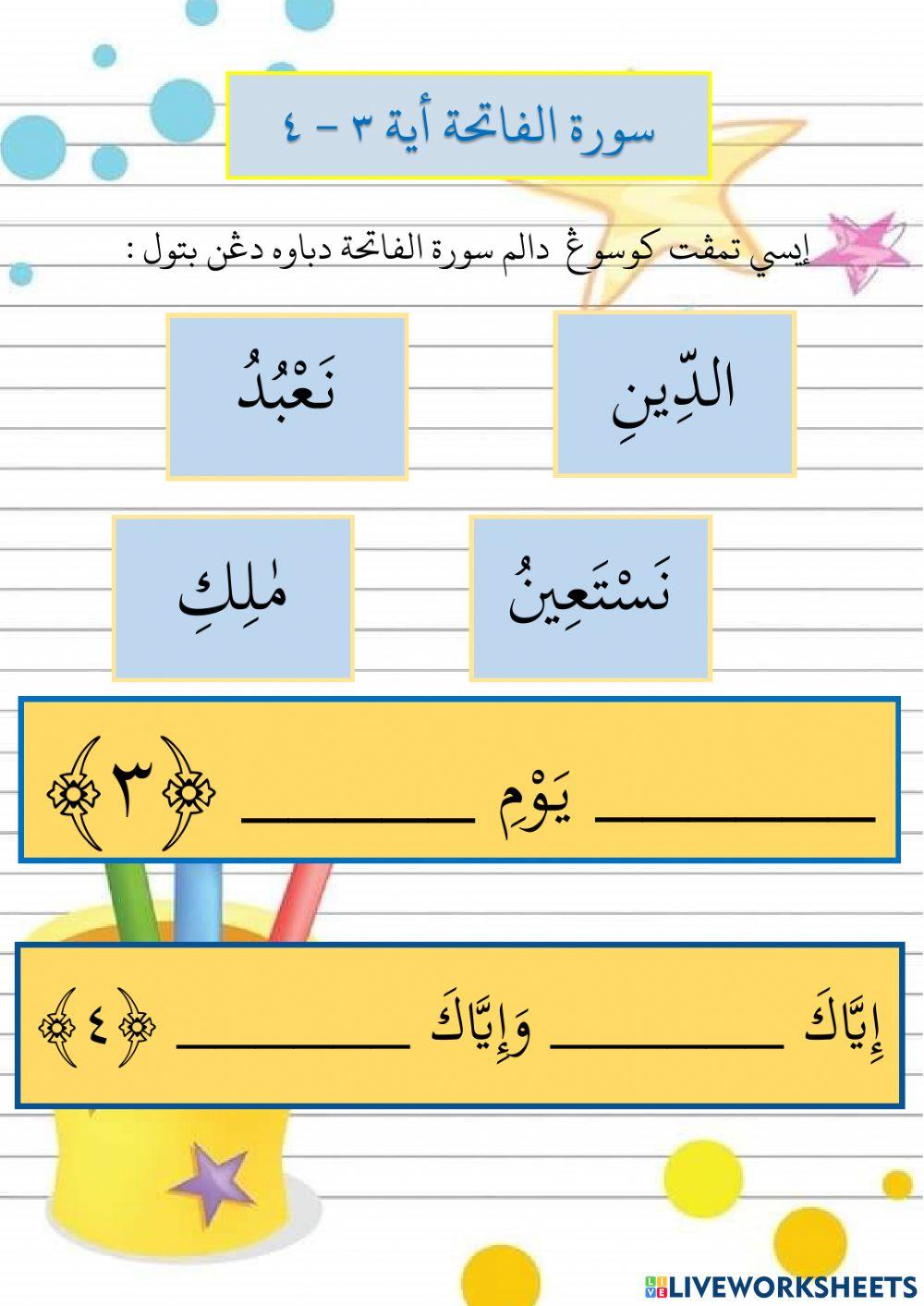 Surah Al-Fatihah (Ayat 4-5)