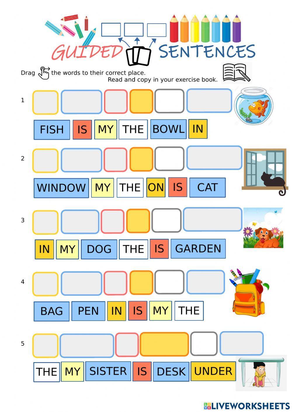 Make guided sentences