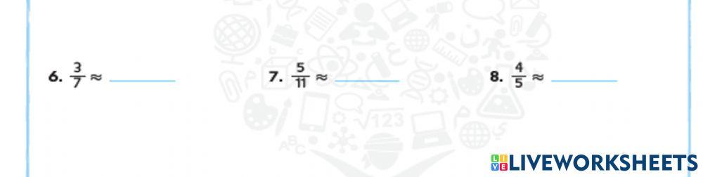 تقريب الكسور