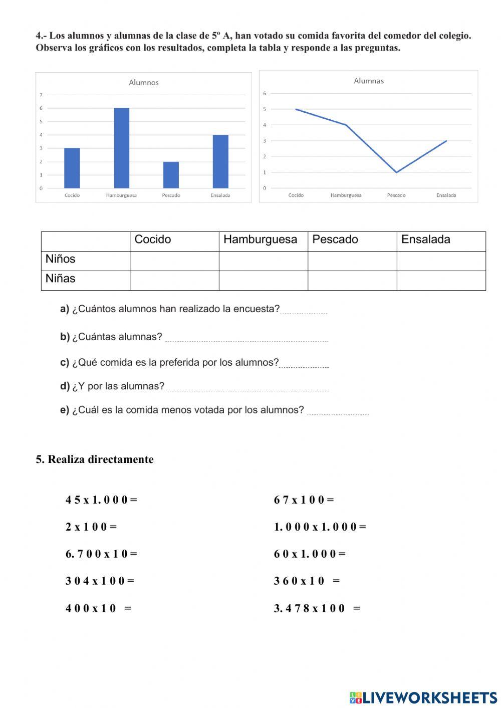 Repaso tema 6 de Matemáticas 3º Primaria