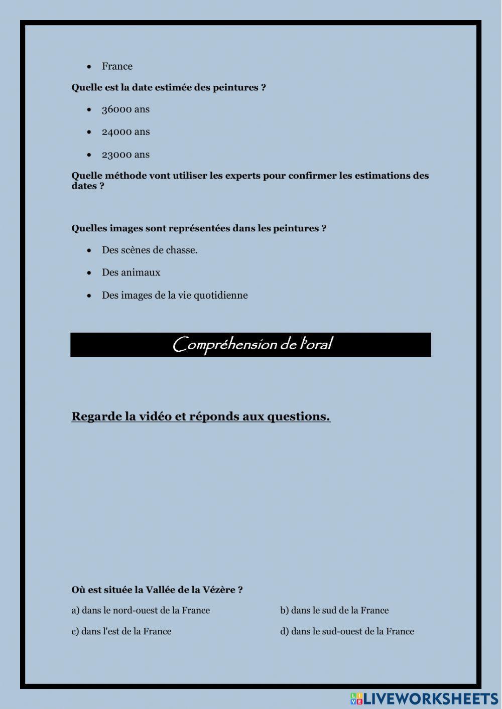 Le paléolitique 2DBH