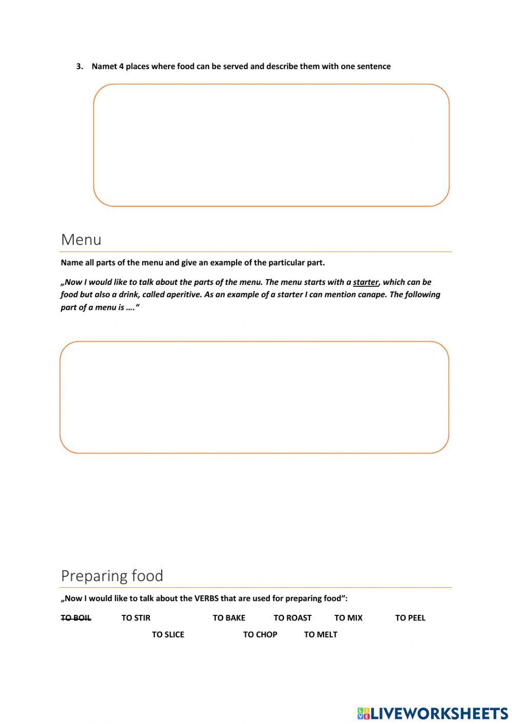 Maturitní otázka-food