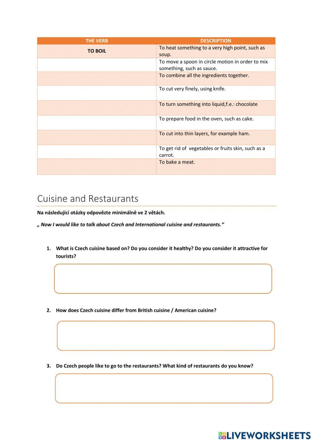 Maturitní otázka-food