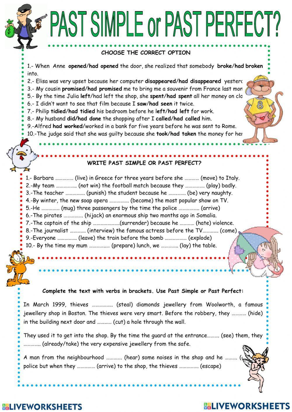 Past simple or Past perfect