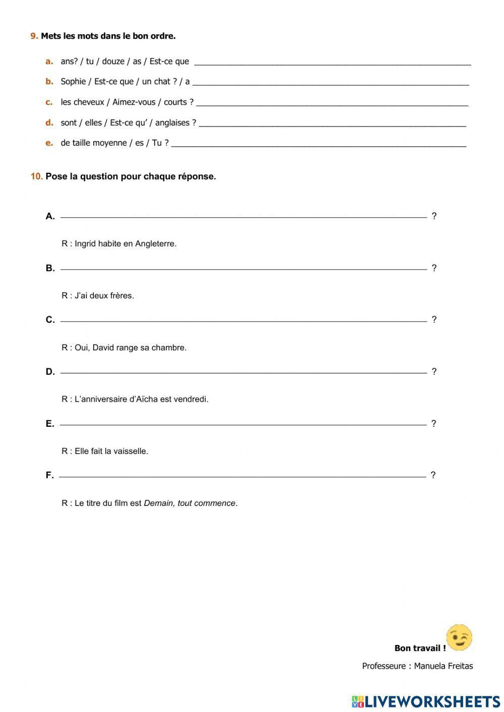 La phase interrogative