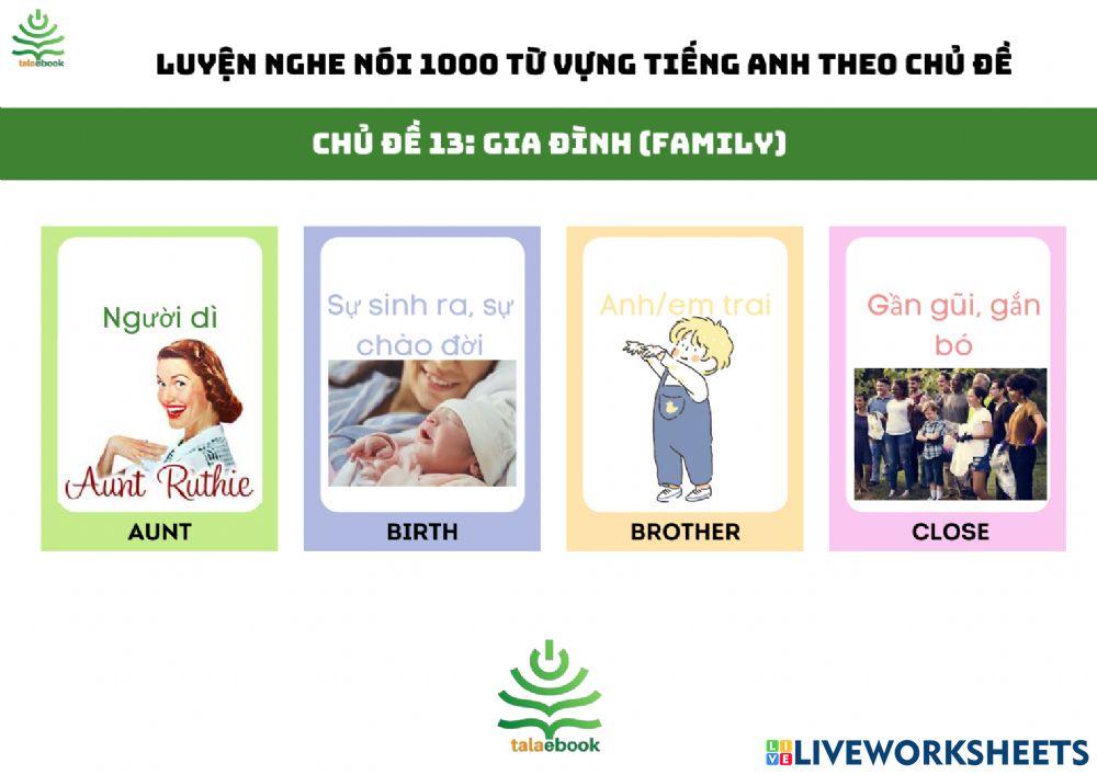 Tự luyện nghe nói 1000 từ vựng tiếng Anh thông dụng