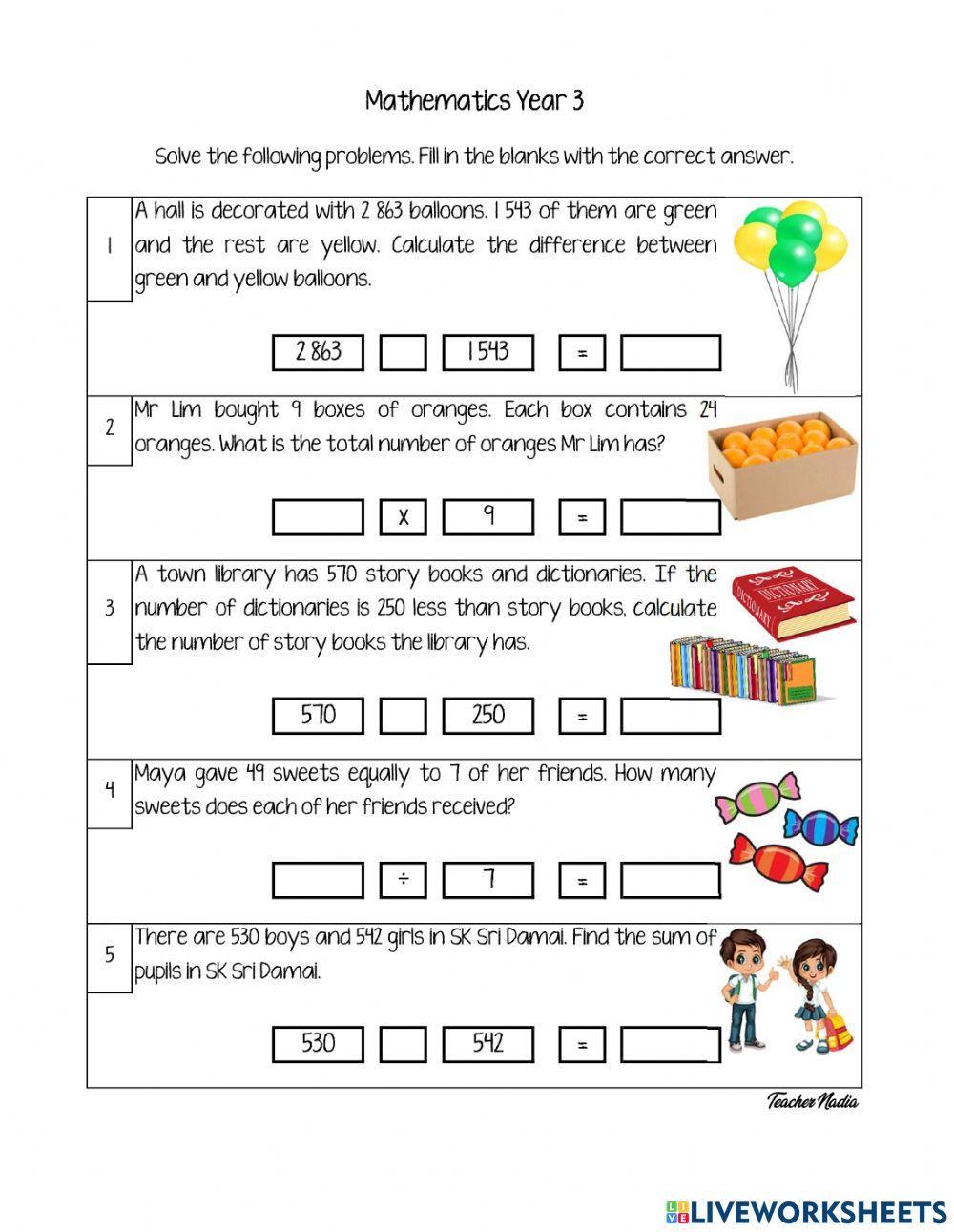 1871769 problem solving nadia hani liveworksheets
