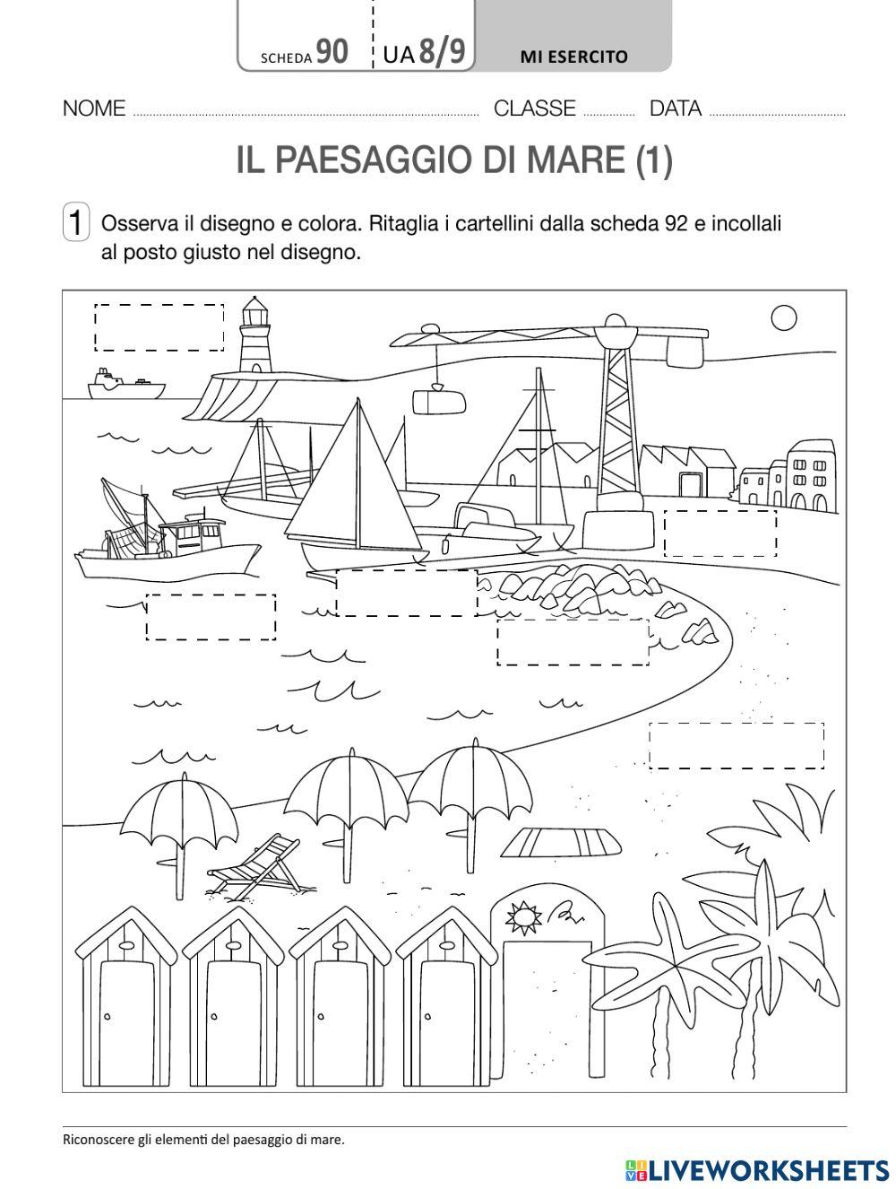 Il paesaggio di mare