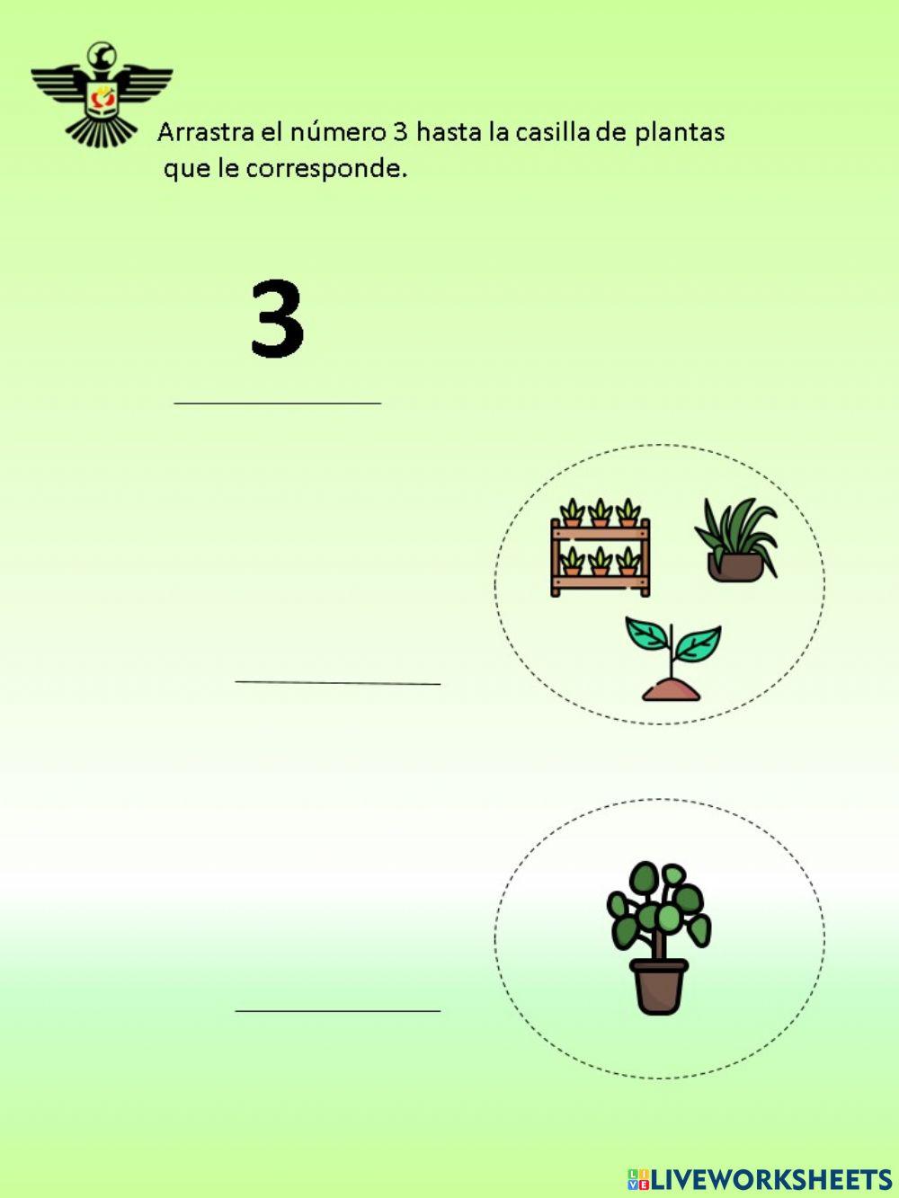 Ficha para reforzar el número 3