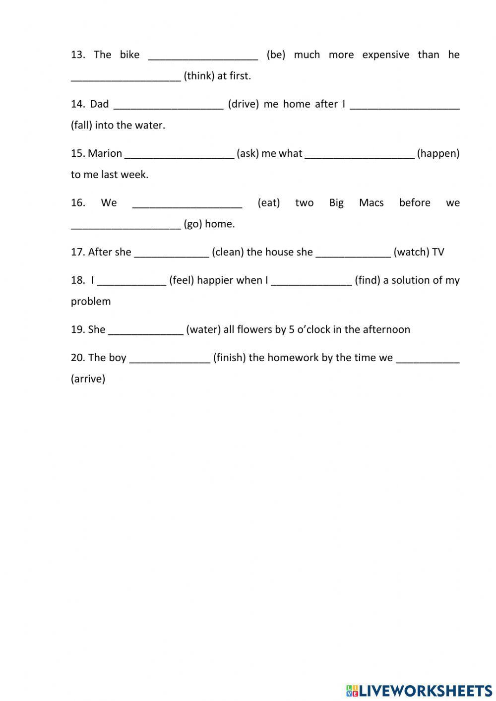 Past Simple vs Past Perfect