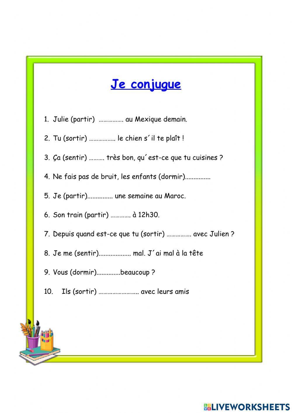 Le présent de l indicatif