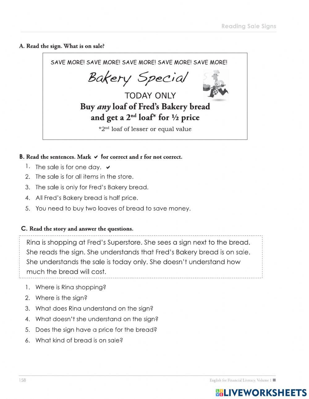 Reading a Grocery Flyer