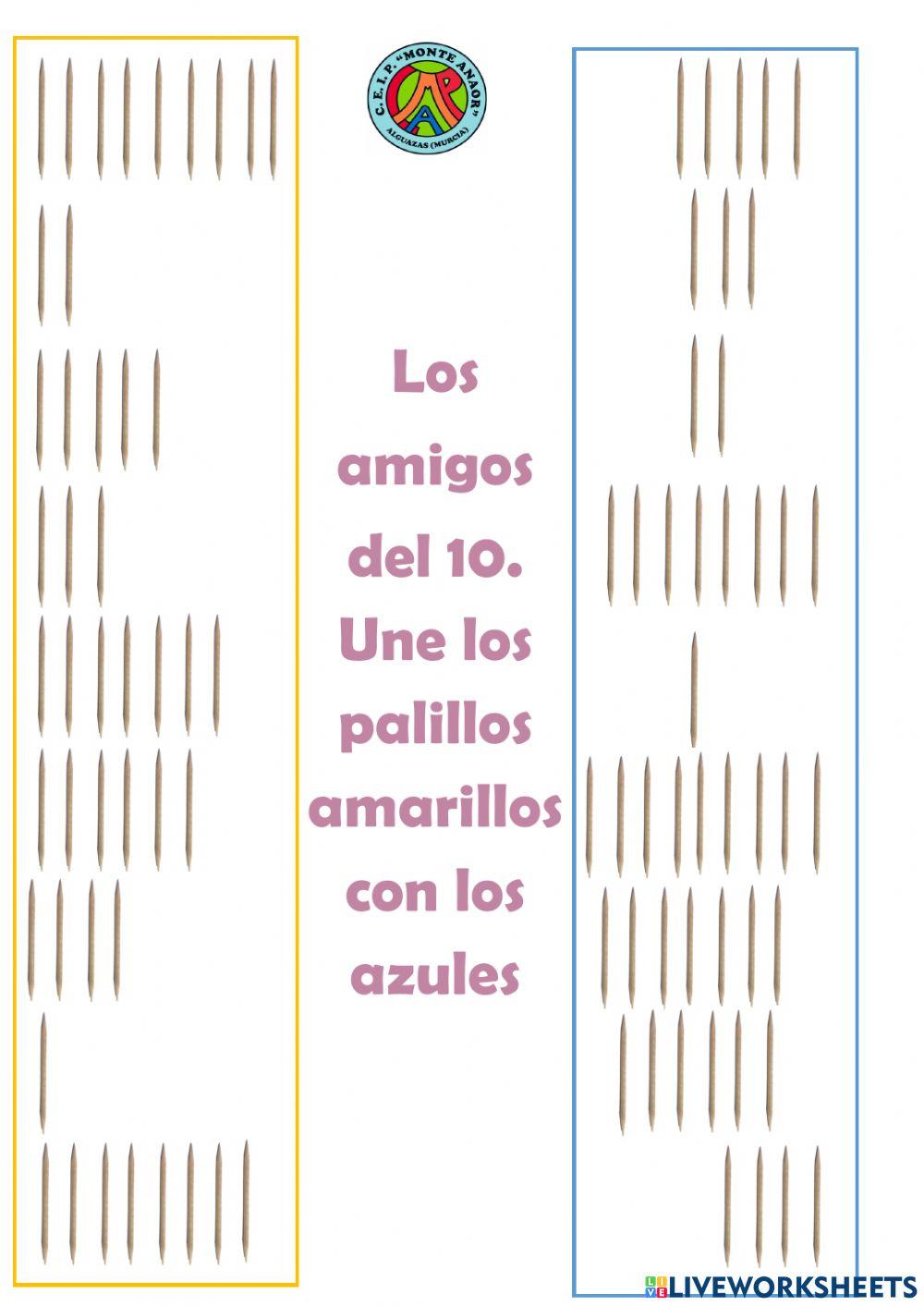 Amigos del 10 con palillos