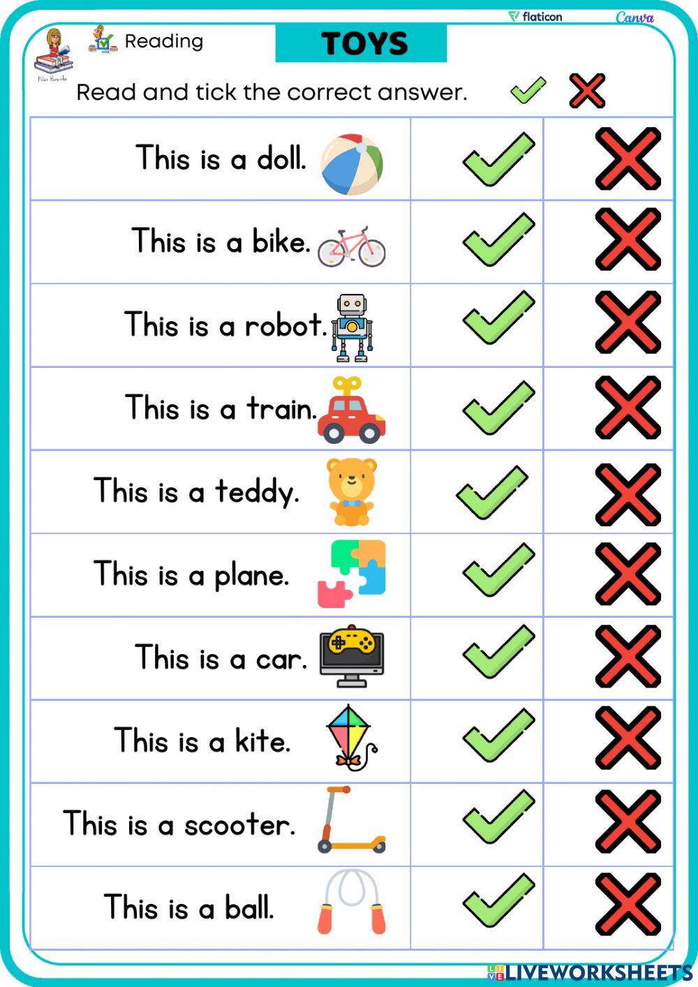 Reading Starters Toys 1872265 Frinxo Live Worksheets