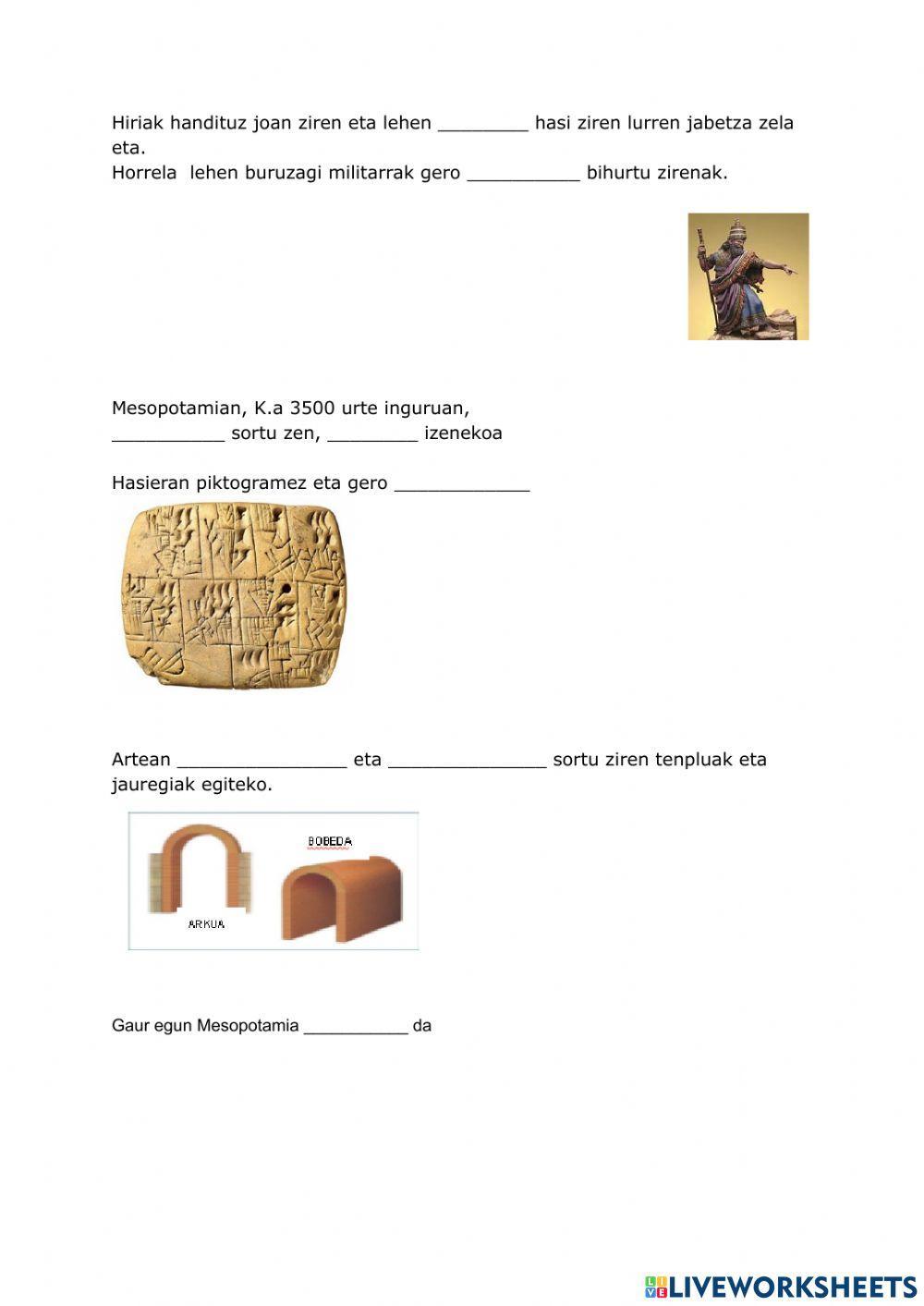 Aintzinaroa: mesopotamia