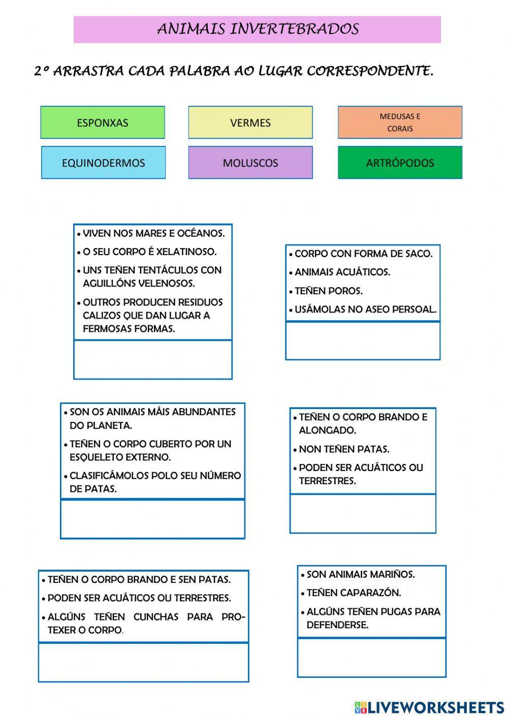 Animais invertebrados
