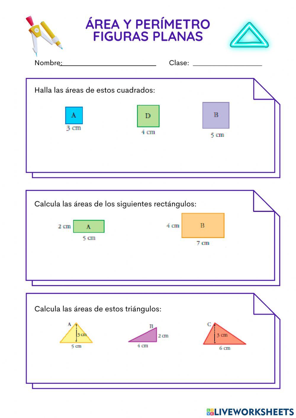 Área figuras planas
