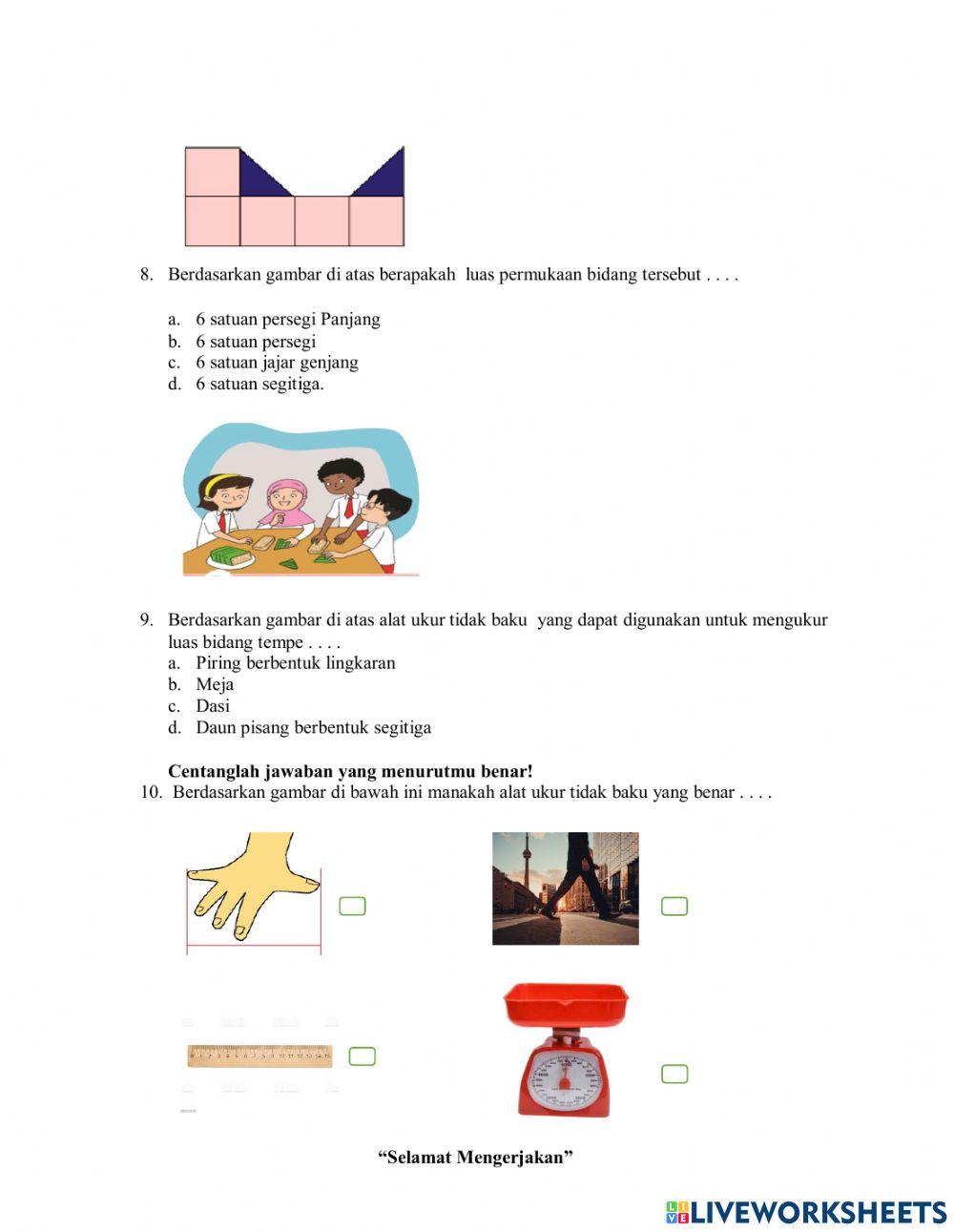 Soal penilaian harian