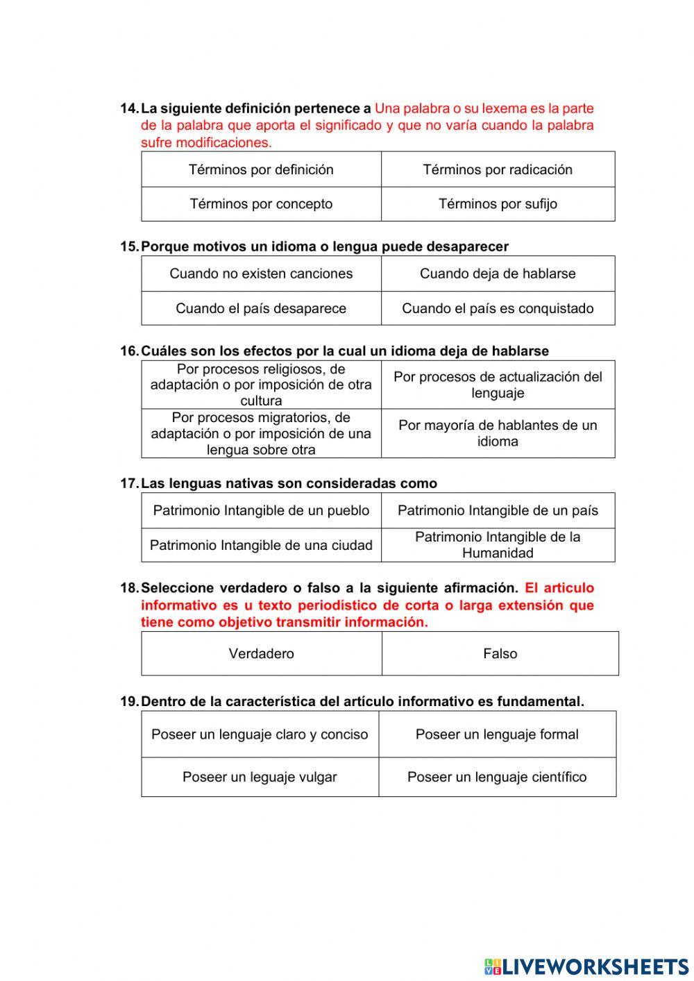 Cuestionario 6to Egb Leng & Liter 2do Qui