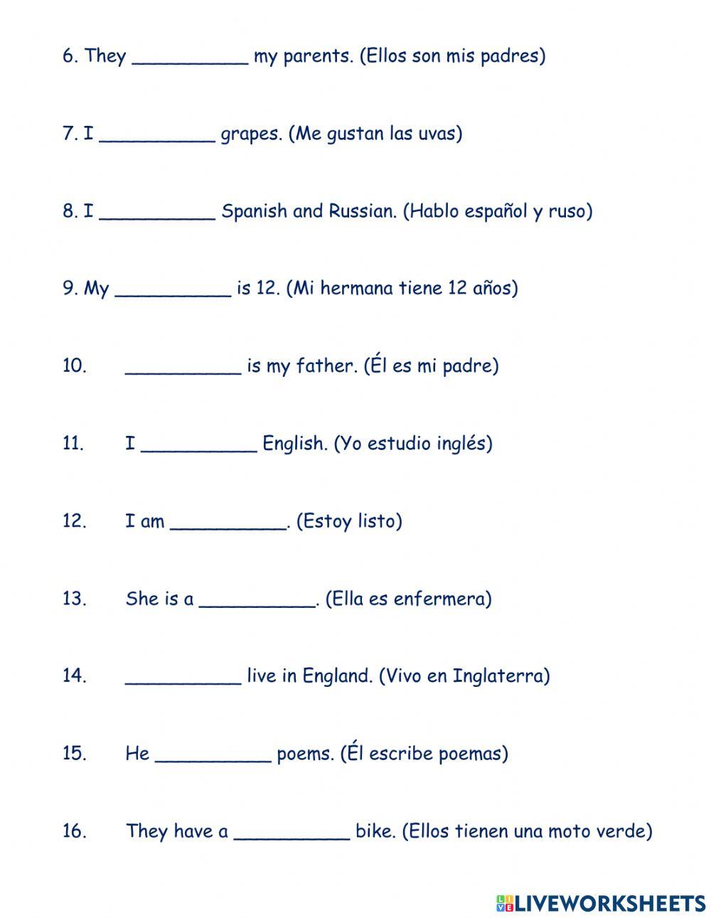 Types of Words (nouns, pronouns, verbs, adjectives)