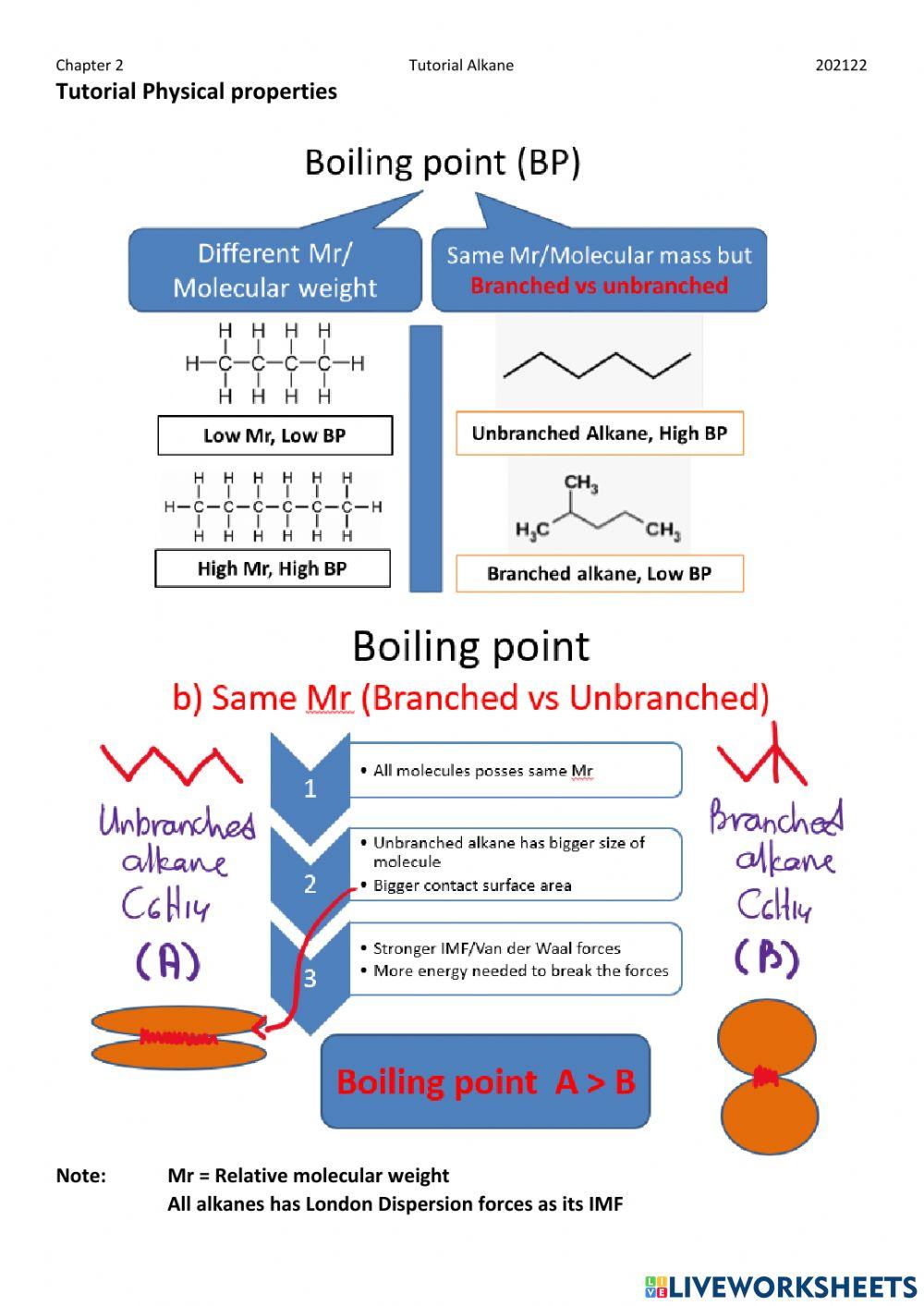 Tuto boiling point of alkane part b Tuto boiling point of alkane part b