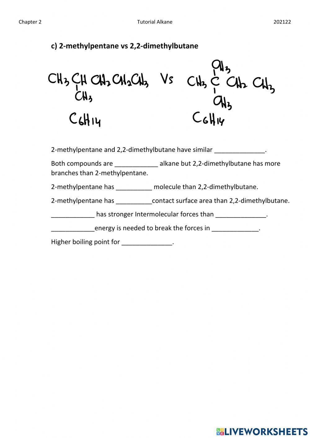 Tuto boiling point of alkane part b Tuto boiling point of alkane part b