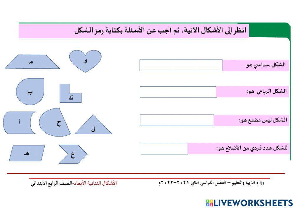 الأشكال الثنائية الأبعاد