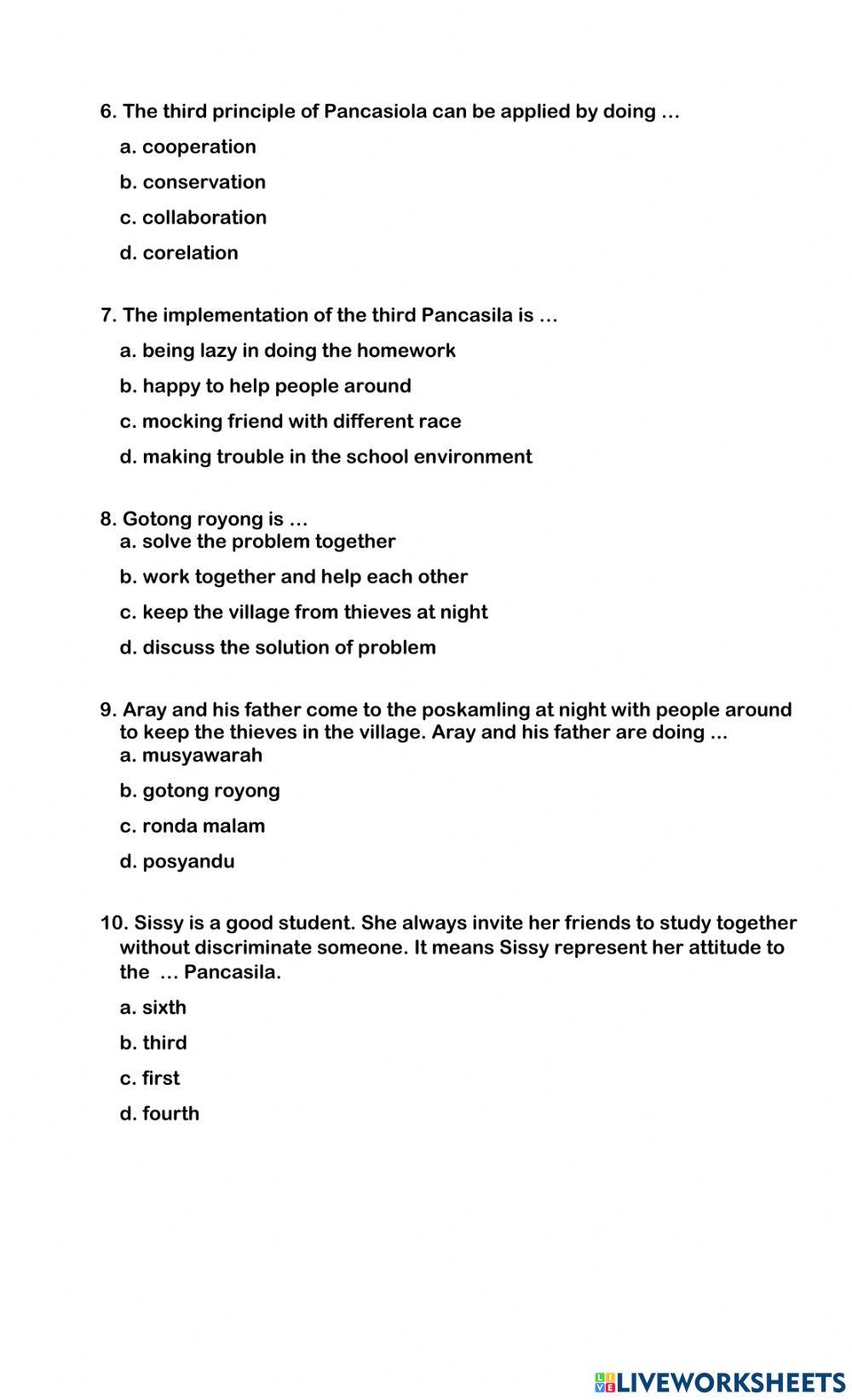 Third princple of pancasila