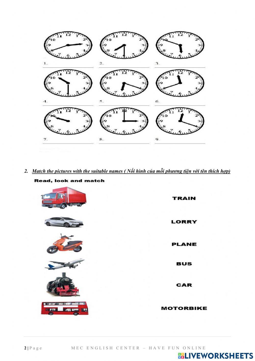 Movers 2B- Unit 7- Lesson 1