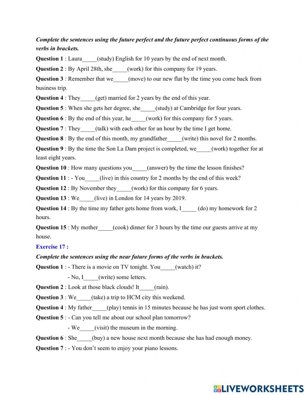 English uni-future tenses