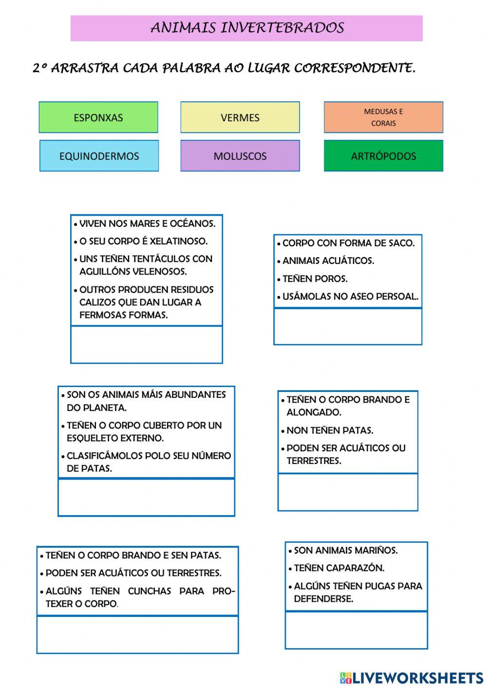 Animais invertebrados