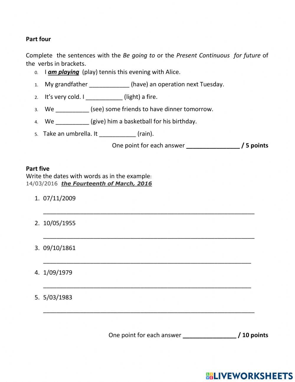 Use of English 5th grade