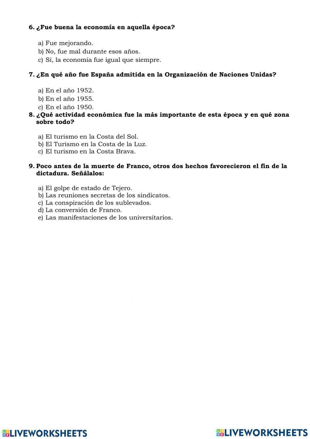 Proyecto 84. El franquismo