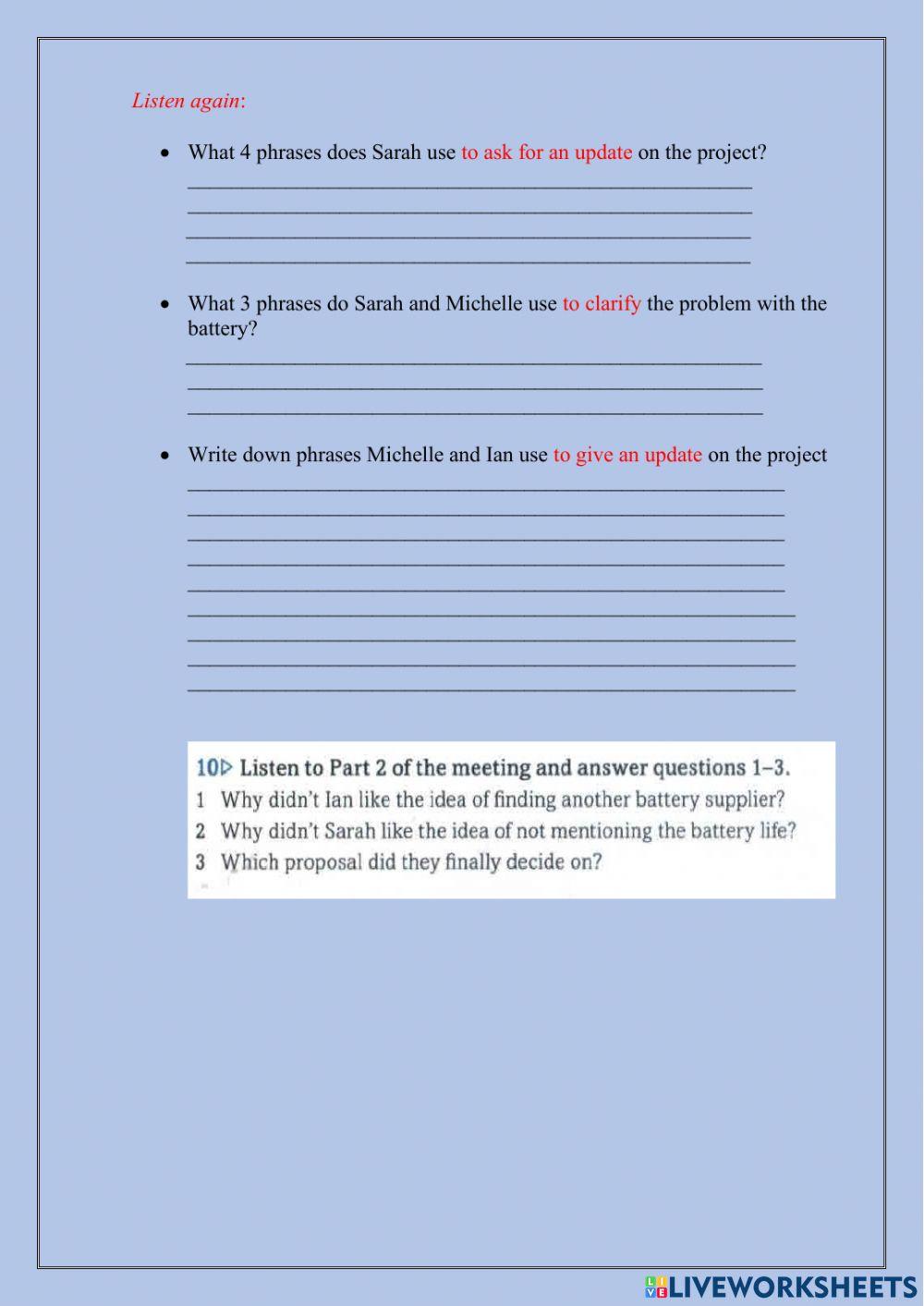 BR upper Updating and Suggestions