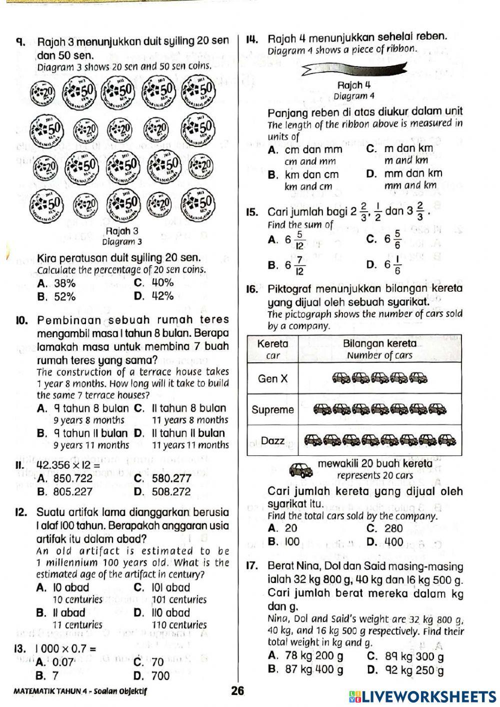 Tahun 4 Praktis Bab 1 - 8