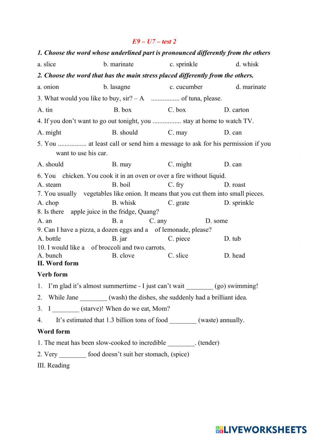 E9 - U7 - minitest 2