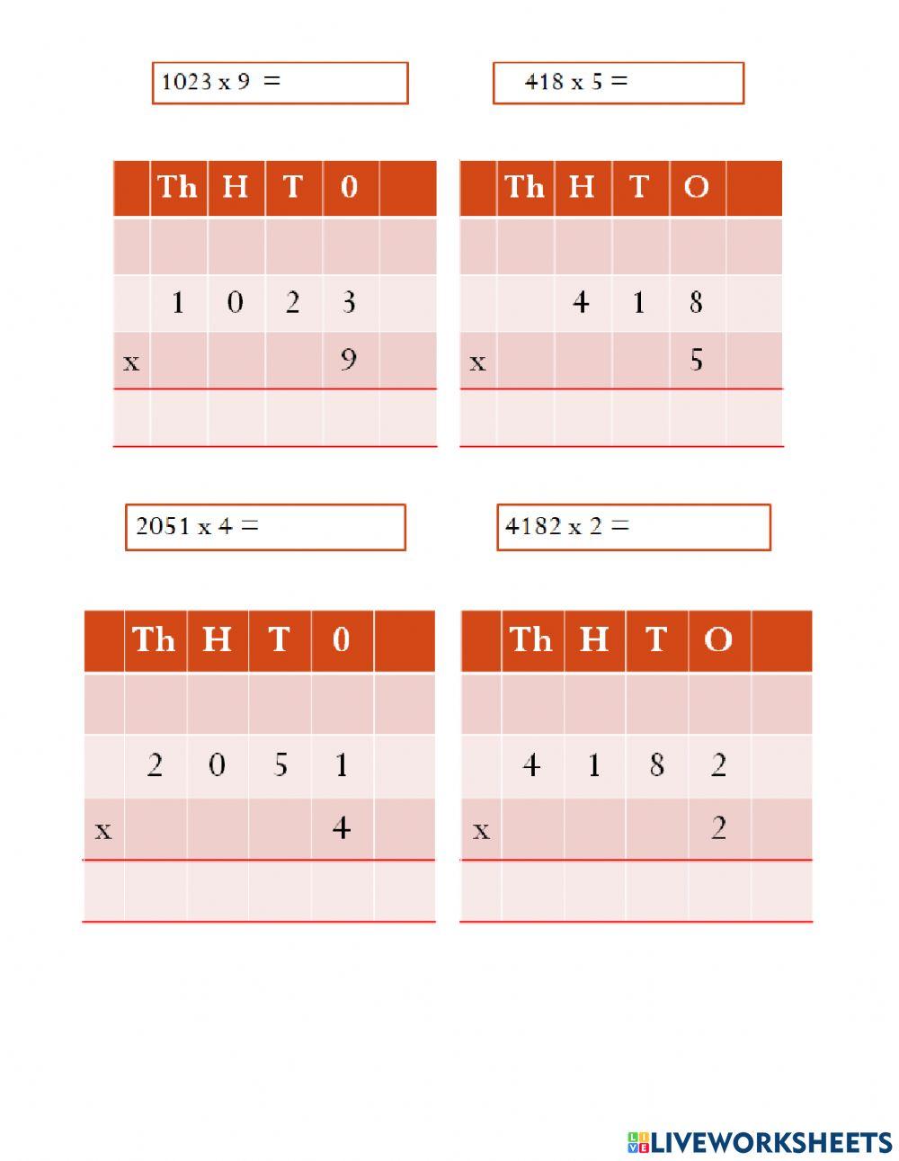 Multiplication 3 - Regrouping